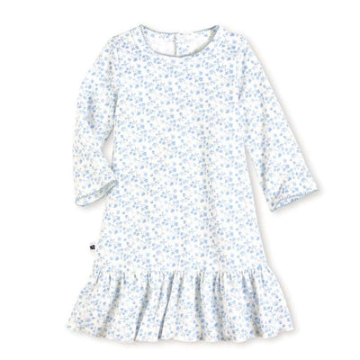 Blue Floral Pima Cotton Night Gown