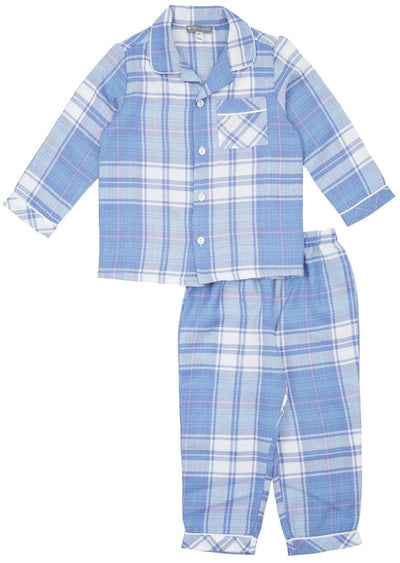 Blue Plaid Pajamas Set