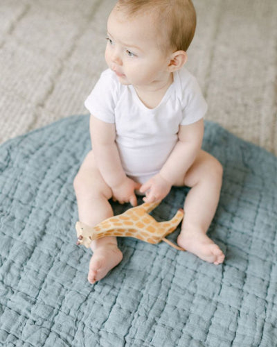Chambray Linen Quilted Play Mat