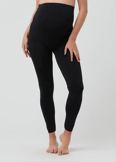 Ripe Maternity seamless support legging in black, size XS