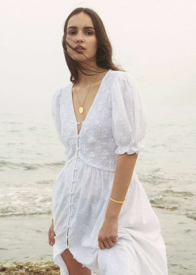 Amelia Eyelet Dress - White