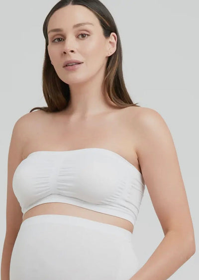 Seamless bandeau in pure white, perfect for layering or lounging