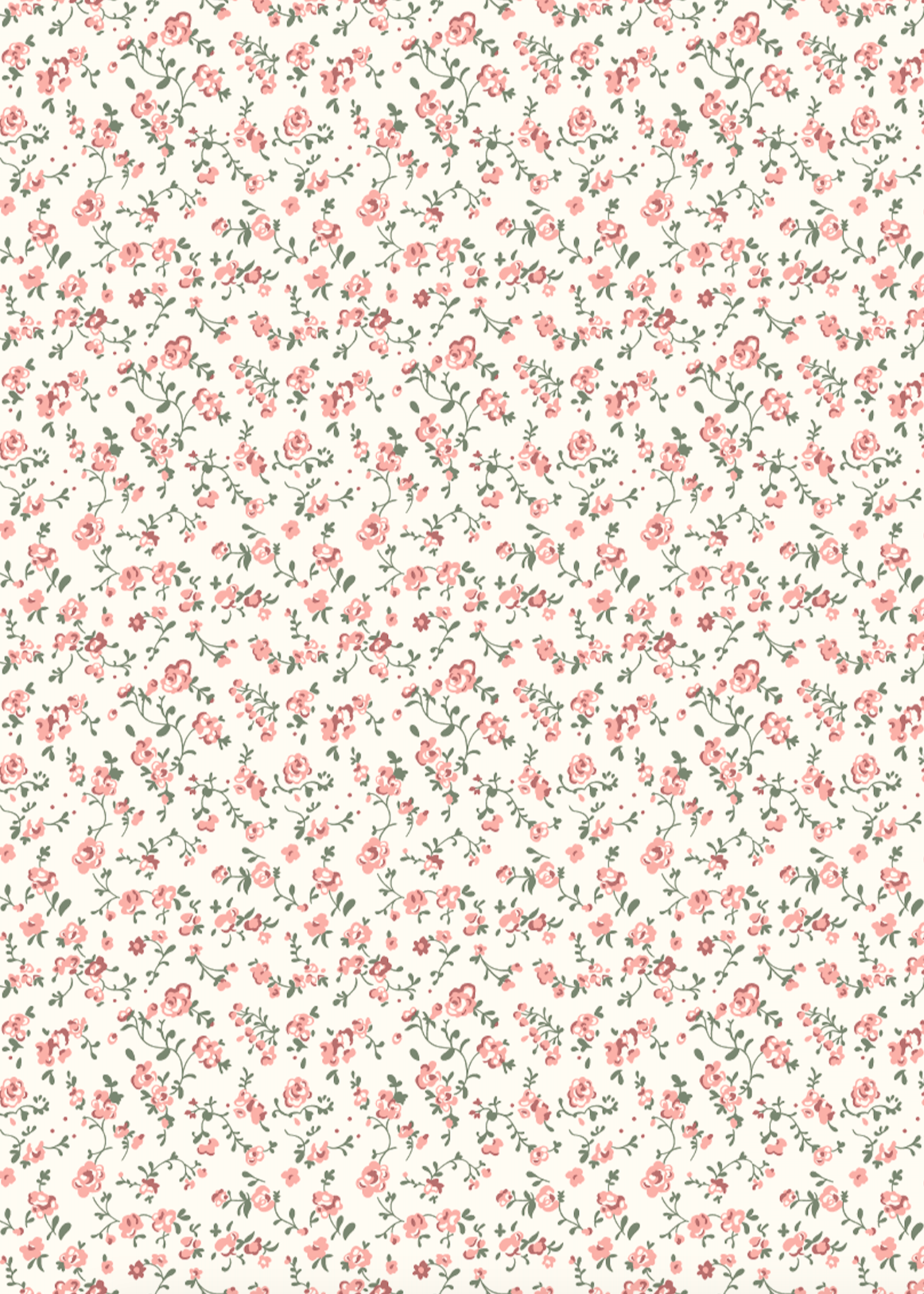 Baby girl's footie in organic cotton with a hand-drawn rose floral print and snap buttons.