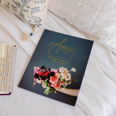 The Daily Grace Co - Amen | From Eden to Eternity devotional book with beautiful cover featuring floral design and gold foil accents