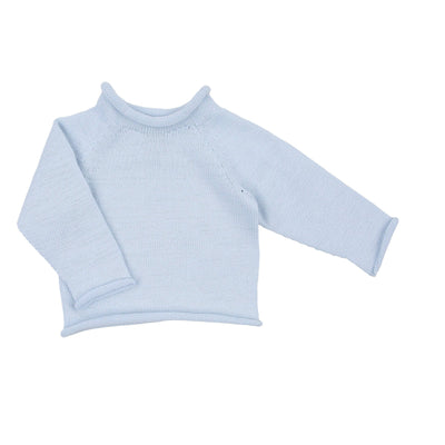 Soft and cozy 12-month blue raglan sweater by Magnolia Baby Essentials Knits