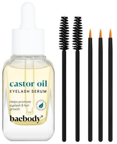 Baebody Castor Oil Lash Serum: A nourishing serum that promotes longer, fuller lashes