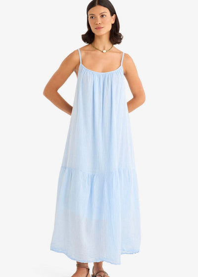 Beautiful Lyla Dress in Sky, a flowing and elegant garment perfect for any occasion