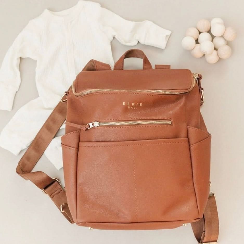 Elkie & Co. The Capri Vegan Leather Diaper Bag Backpack  display picture 1