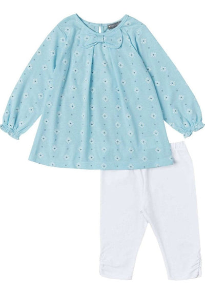 Aqua Daisy Tunic Set - LIV & Company