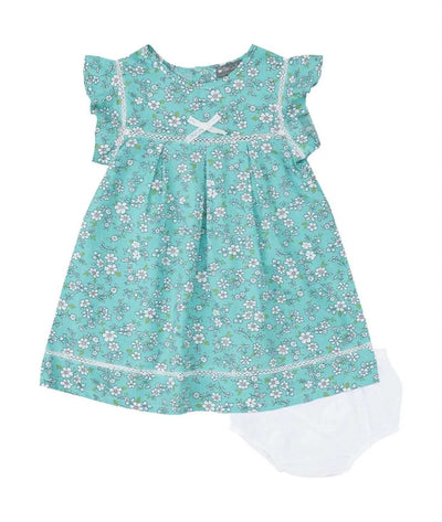 Aqua Floral Dress Set - LIV & Company