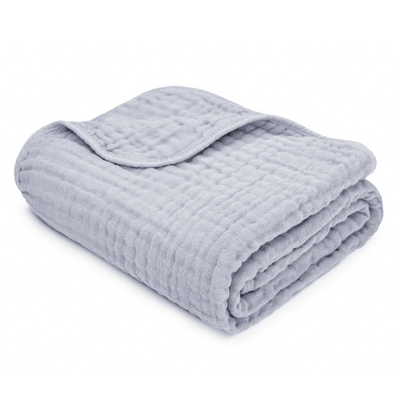 Baby Muslin Cotton Blanket: Slate Grey - LIV & Company