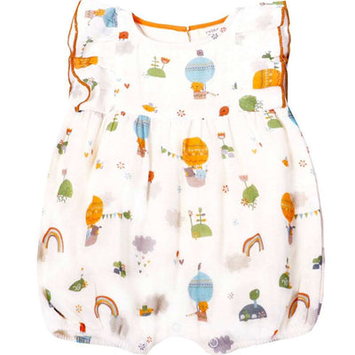 Balloon Muslin Ruffle Romper - LIV & Company