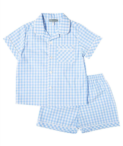 Blue Gingham Pajamas Set - LIV & Company
