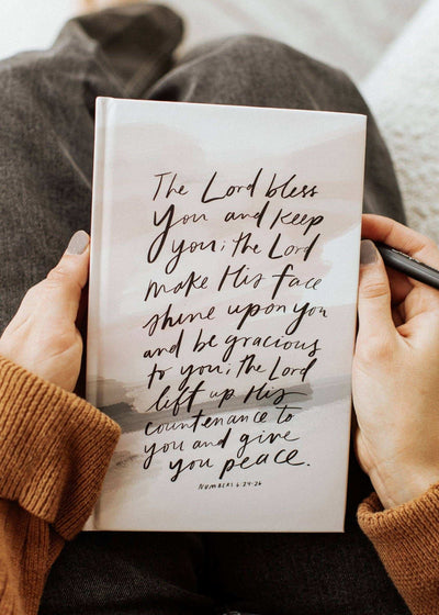 The Lord Bless You hardcover journal with matte laminated cover and 160 ruled pages 