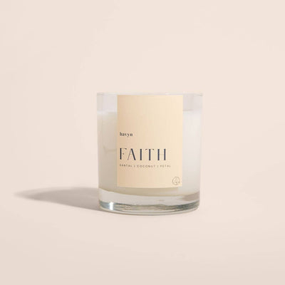 FAITH Signature Candle: 8 oz in Rose Gold Tin with Wooden Wick