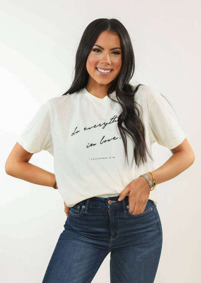 Do Everything in Love (Natural) Graphic Tee