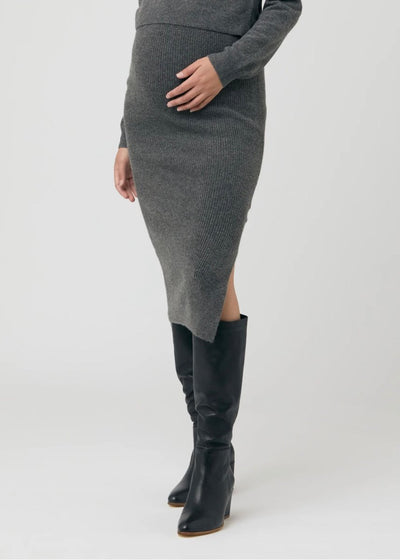 Dani Knit Skirt - Charcoal - LIV & Company