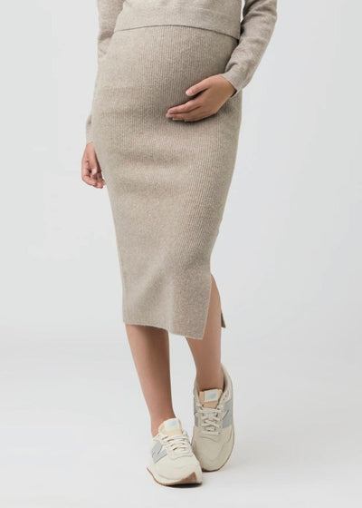 Dani Knit Skirt - Latte - LIV & Company