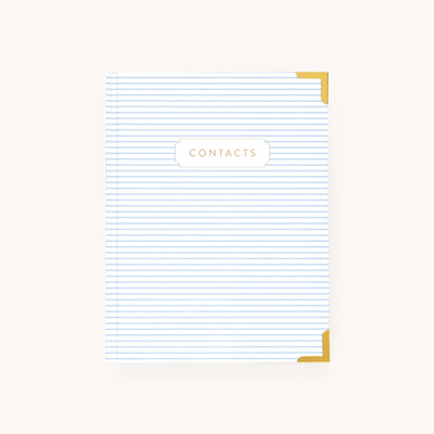 A neatly designed address book with space for recording contact information.