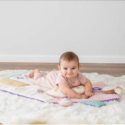 Colorful and engaging Bitzy Bespoke Ritzy Tummy Time™ Cottage Play Mat for babies