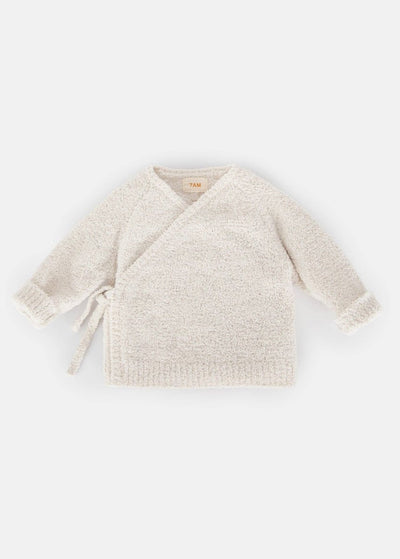 Ecru Wrap Fuzzy Top - LIV & Company
