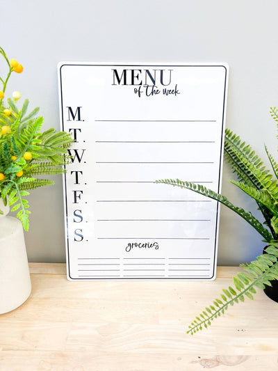 Erasable Menu Planner Whiteboard - LIV & Company