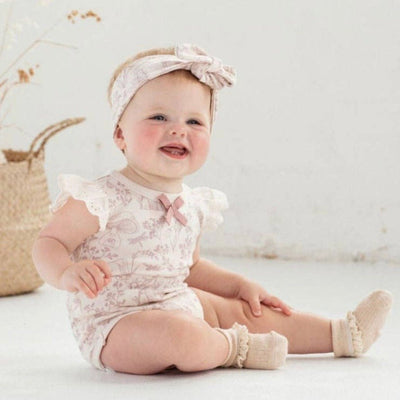 Fairy Garden Lace Onesie + Headband - LIV & Company