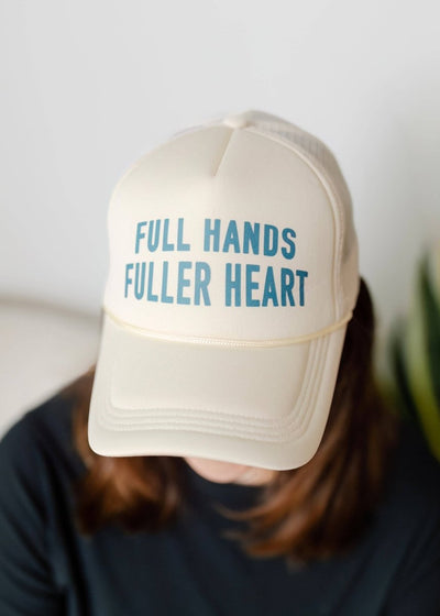 "Full Hands Fuller Heart" Embroidered Hat - LIV & Company