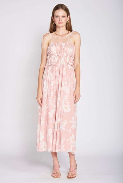 Gabby Smocked Floral Dress - LIV & Company