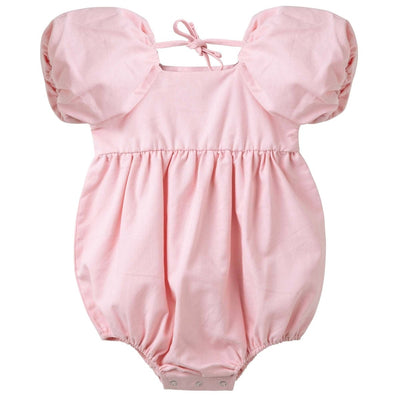 Grace Tie Back Romper - Pink - LIV & Company