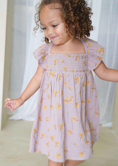 Haven Organic Muslin Dress - Mauve - LIV & Company