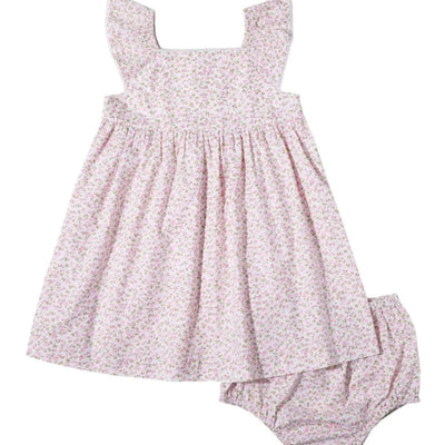 Baby Pink Floral Dress Set