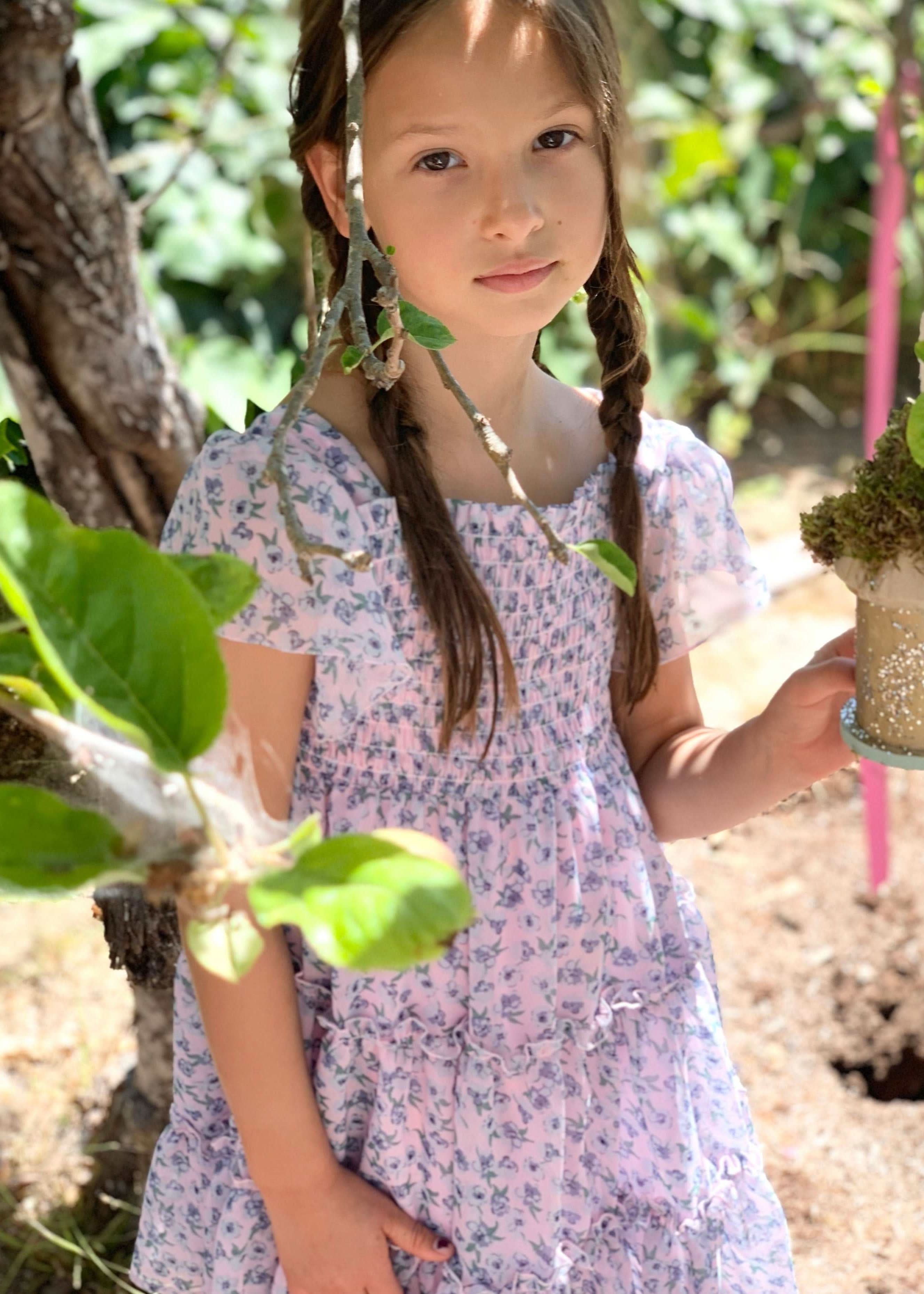 KKmama❤︎　DRESCCO 　グラデーションパープルオーガンジ　120 子供ドレス|子供ドレスならグラデーションパープルオーガンジー