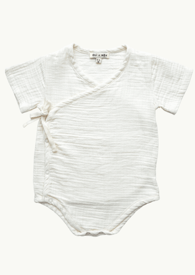 Ivory Baby Muslin Bodysuit - LIV & Company