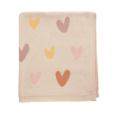 Jacquard Blanket - Bohemian Bliss/ Hearts - LIV & Company