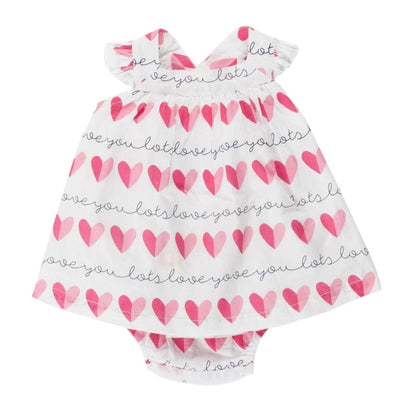 Love You Lots Baby Dress & Bloomer - LIV & Company