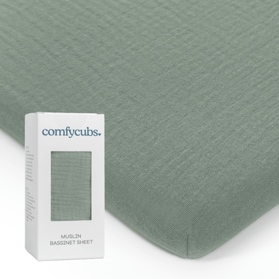 Muslin Fitted Bassinet Crib Sheet: Fern - LIV & Company