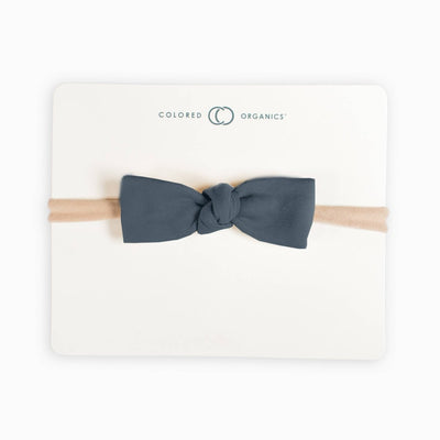Organic Baby Dainty Bow Headband - Harbor - LIV & Company