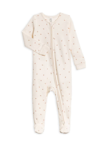 Organic Baby Peyton Footed Sleeper - Rosa Floral - LIV & Company