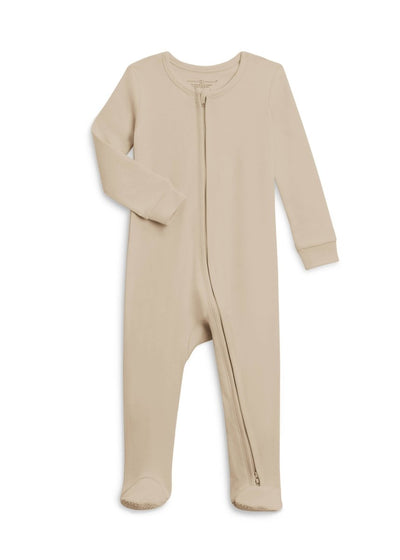 Organic Baby Peyton Zipper Sleeper - Clay - LIV & Company