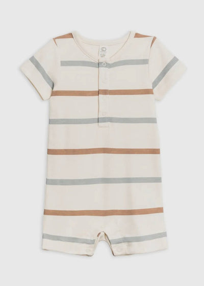 Organic Mason Striped Romper - LIV & Company