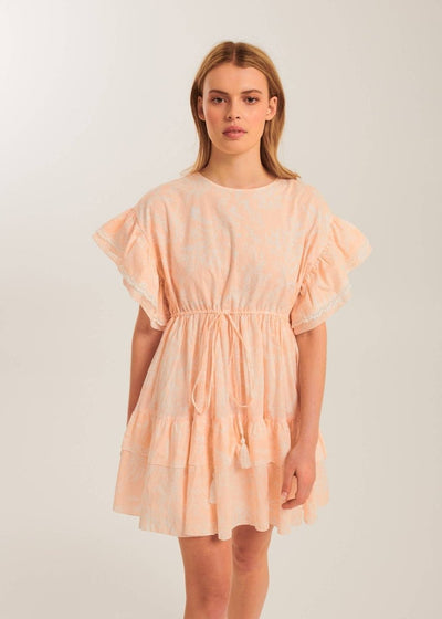 Peach Meadows Floral Mini Dress - LIV & Company