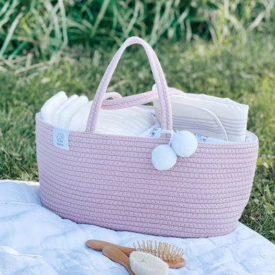 Rope Diaper Caddy - Vintage Rose - LIV & Company