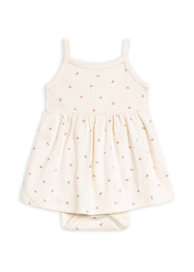 Rosa Floral Pointelle Bodysuit Dress - LIV & Company