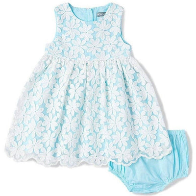 Scalloped Lace Dress + Bloomer - LIV & Company