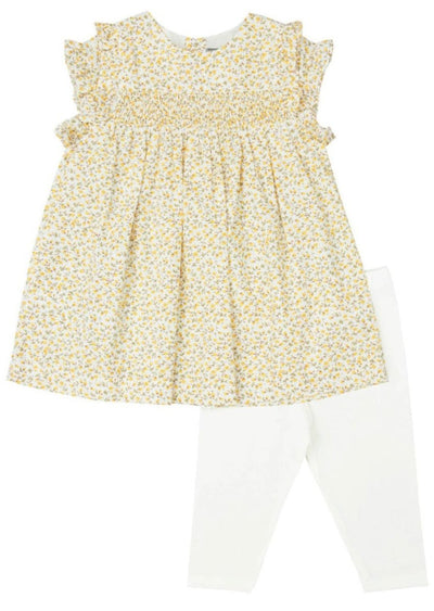 Yellow Floral Tunic Set - LIV & Company
