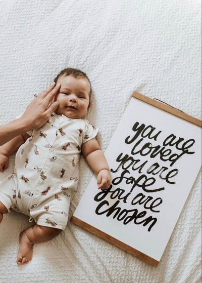 “You are loved” Print with Banner Wood - LIV & Company