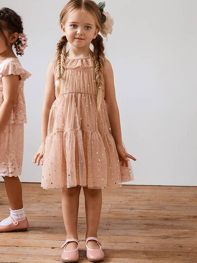 Twinkle Twinkle Dress: Rose Gold - A stunning and shimmering rose gold dress with twinkling sequins