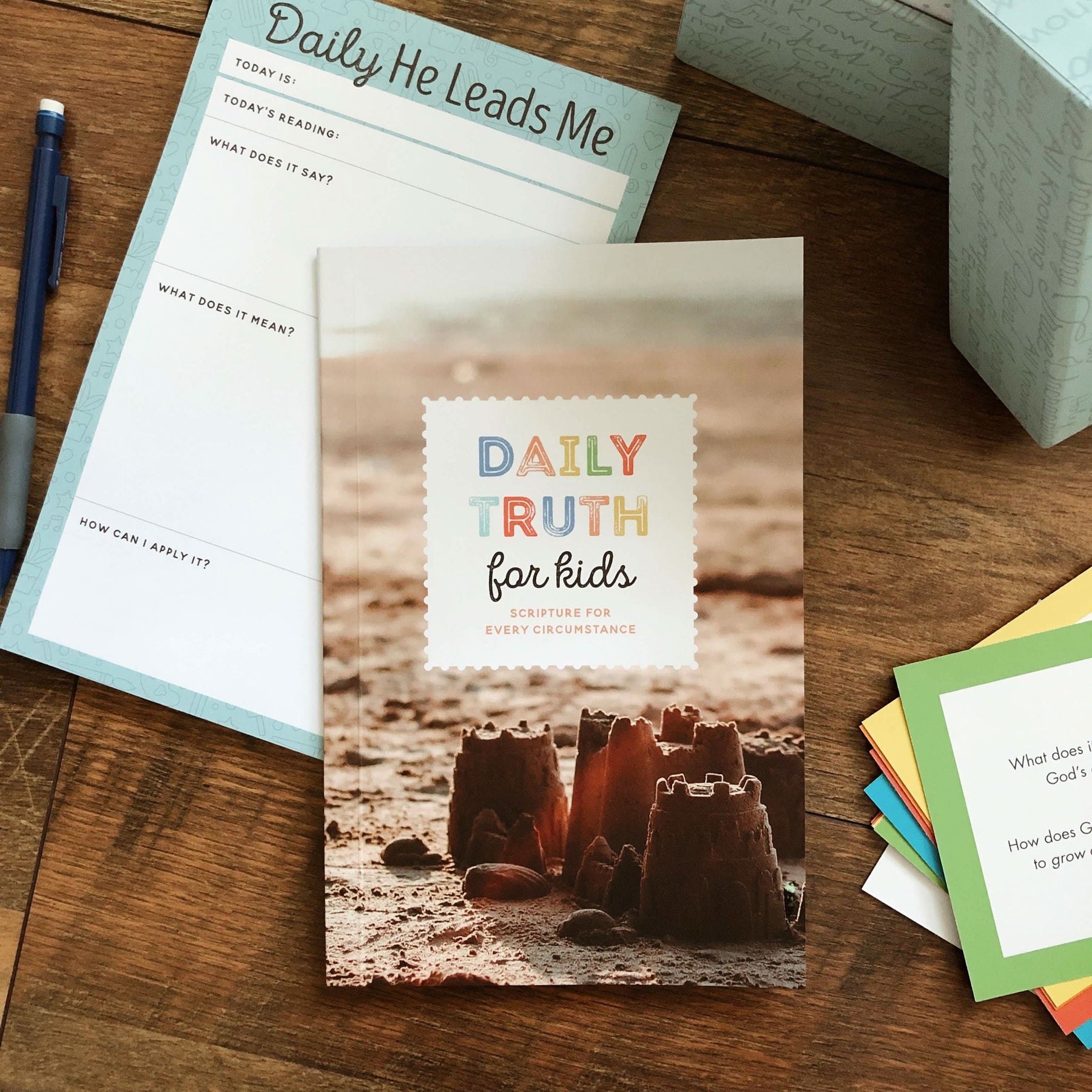 A children's book offering encouragement and Scripture on various emotional topics for kids.