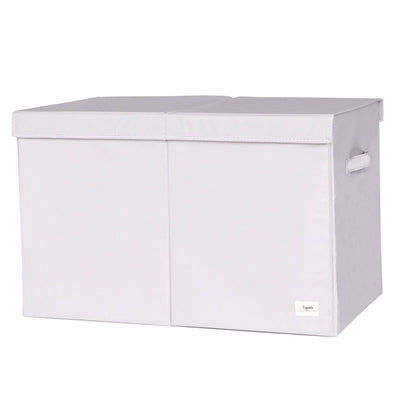 Recycled Fabric Folding Chest in Light Gray with spacious storage 